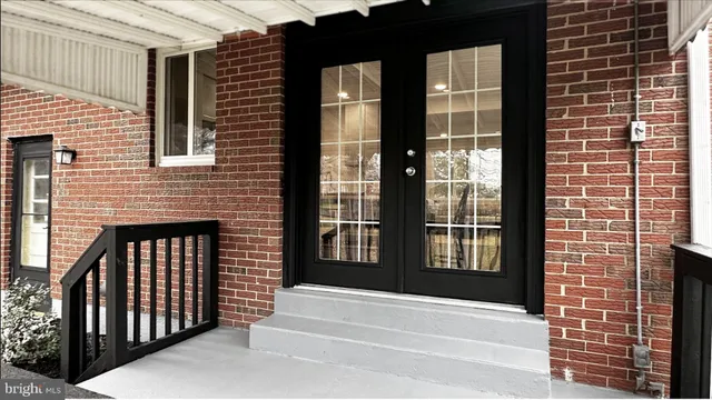 a view of front door of house