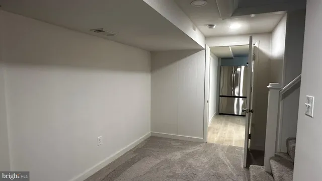 an empty room with a window