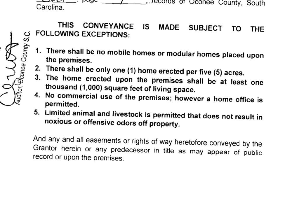 7019 Keowee School Road Seneca, SC 29672 - Photo 3 of 3 These are Deed Restrictions on property from years back.