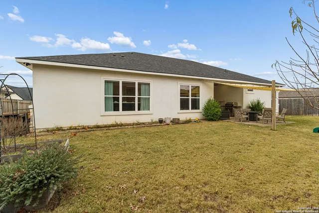 a backyard of a house