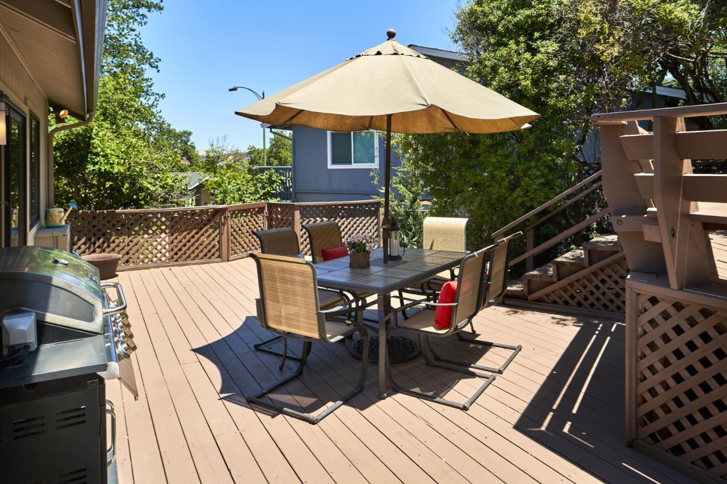 1264 Chateau Drive San Jose, CA 95120 - Photo 37 of 44 a view of balcony with wooden floor and outdoor seating