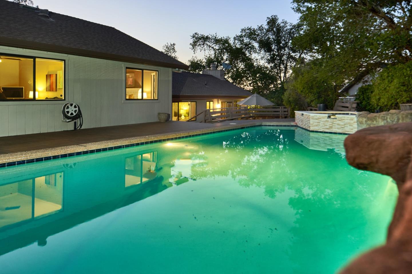 1264 Chateau Drive San Jose, CA 95120 - Photo 43 of 44 a view of a backyard house with large trees