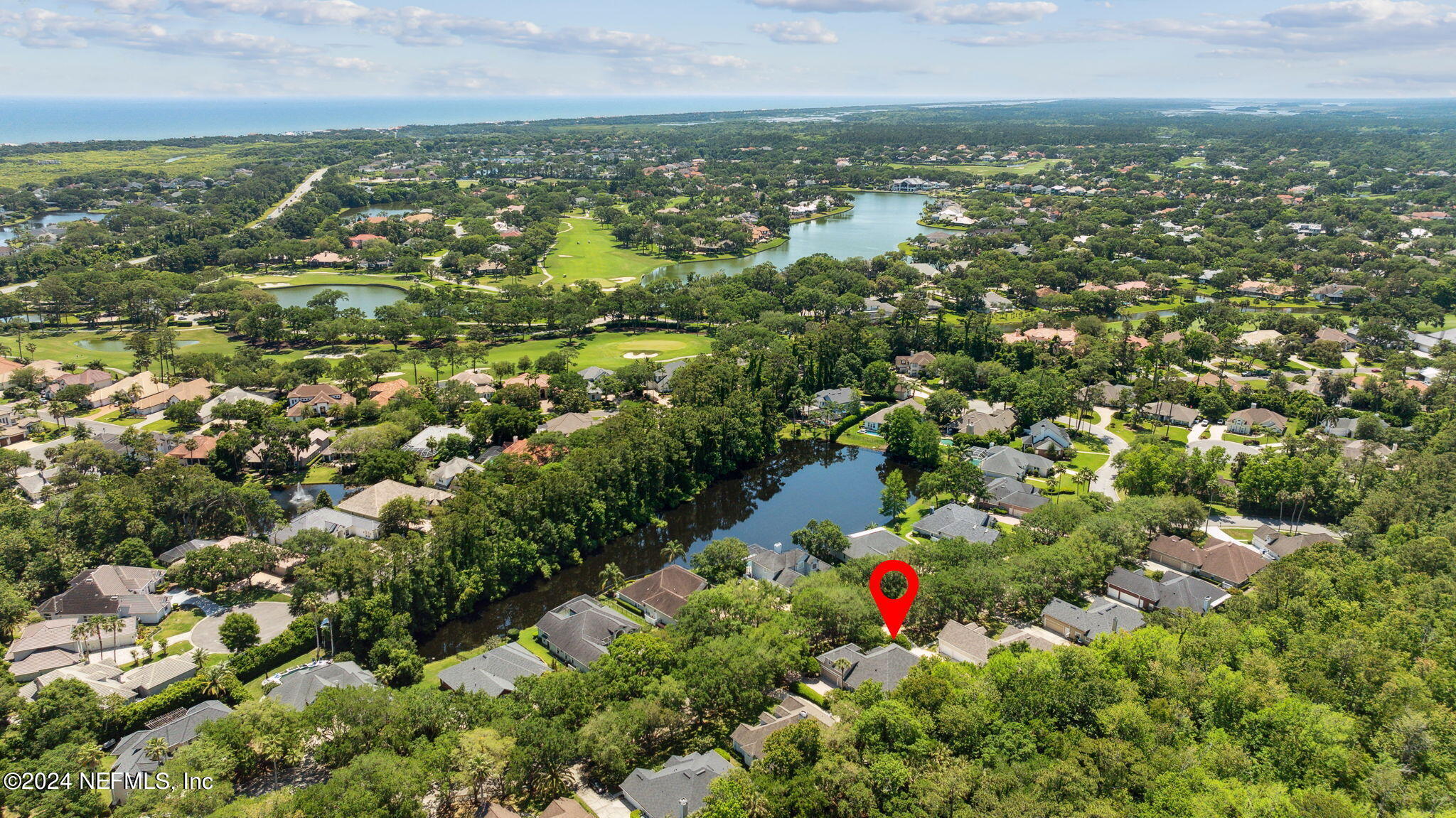 144 Bear Pen Road Ponte Vedra Beach, FL 32082 - Photo 63 of 74 an aerial view of residential houses with outdoor space and trees
