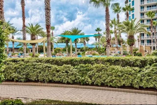 a view of building with yard