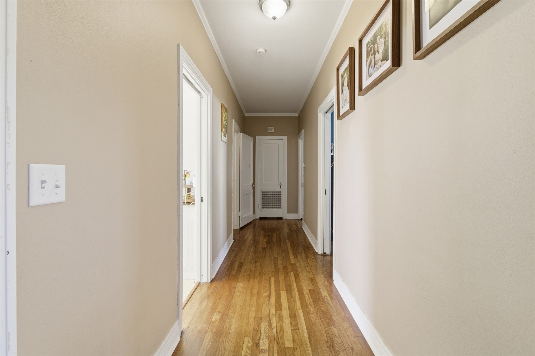 829 Bear Drive Timpson, TX 75975 - Photo 17 of 47 a view of a hallway with wooden floor and staircase