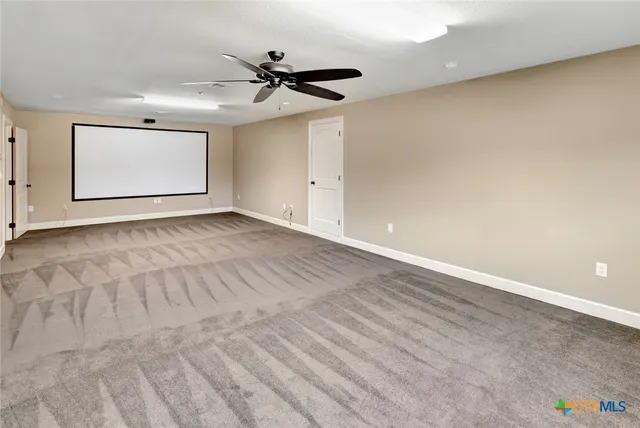 a view of a room with porch and a yard