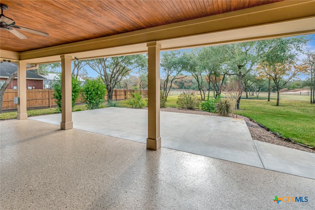249 Post Oak Bend Inez, TX 77968 - Photo 22 of 36 a view of a room with porch and a yard
