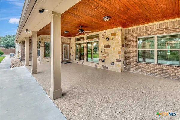 front view of a house with a outdoor space