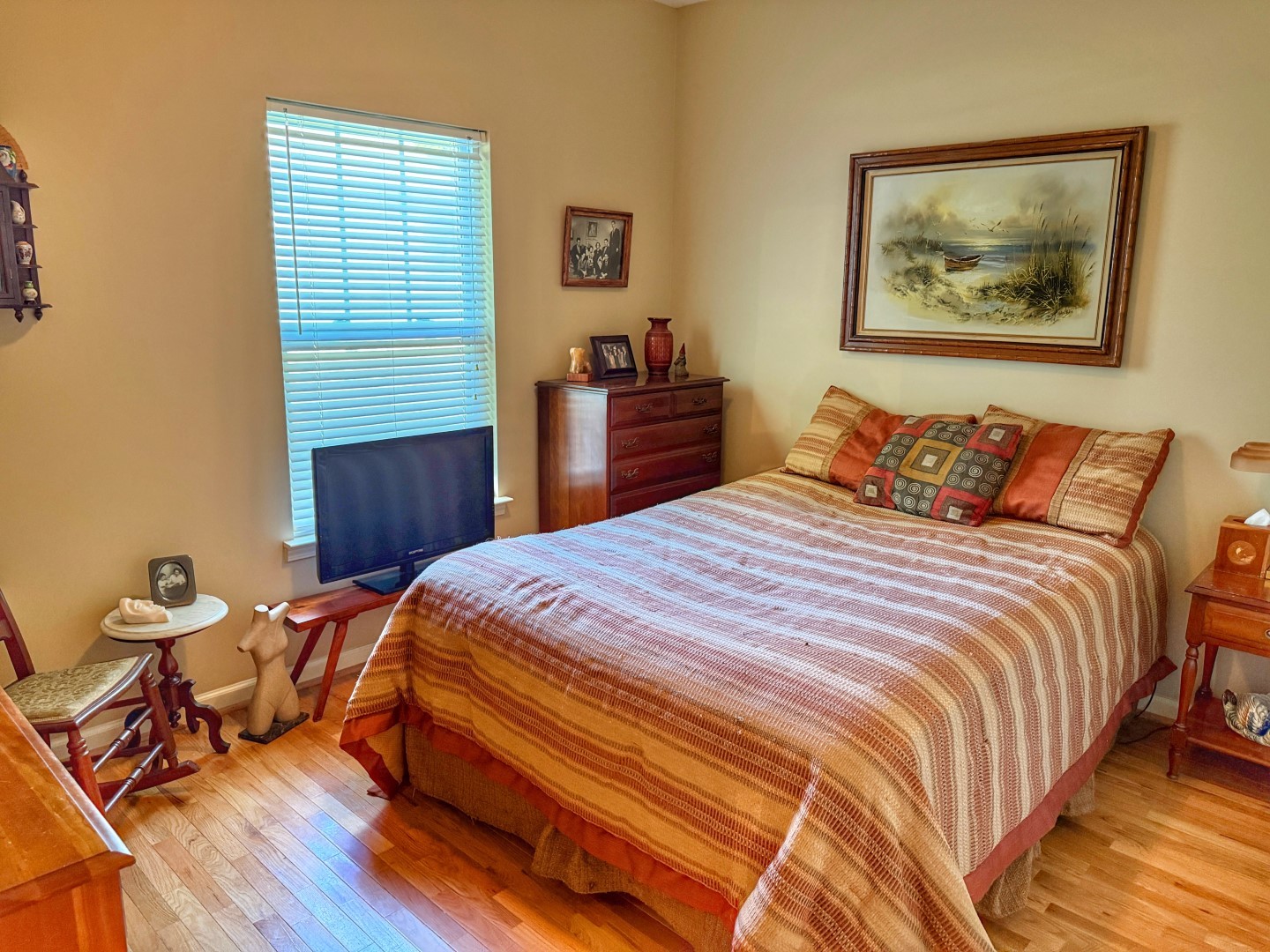 1381 Turkey Creek Road Dickson, TN 37055 - Photo 14 of 35 a bedroom with a bed and a chandelier