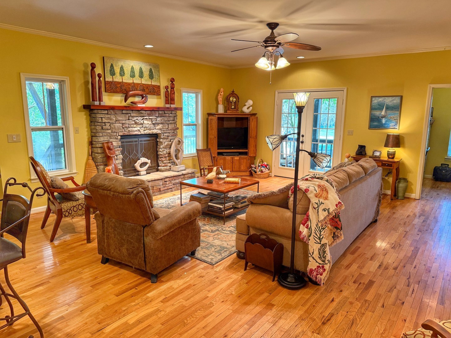 1381 Turkey Creek Road Dickson, TN 37055 - Photo 7 of 35 a living room with furniture and a fireplace