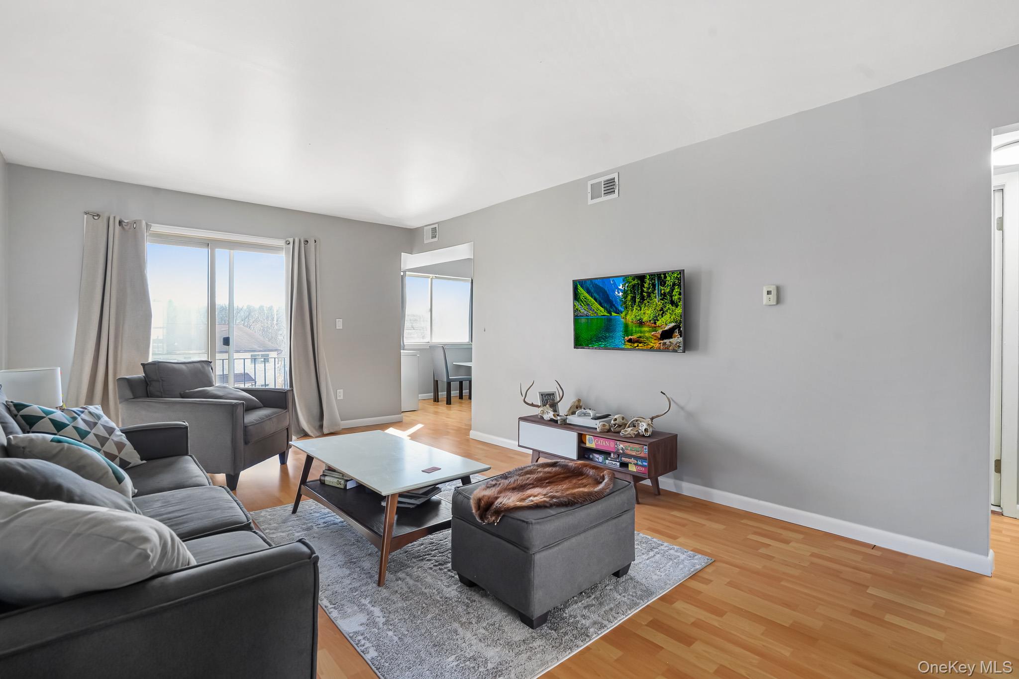 26 Cooper Road, Unit 411 Poughkeepsie, NY 12603 - Photo 3 of 17 Living area featuring light wood finished floors