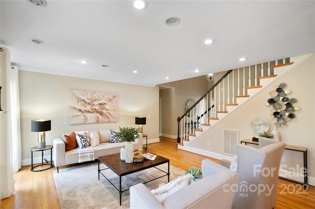1435 Lilac Road Charlotte, NC 28209 - Photo 10 of 33 a living room with furniture and wooden floor