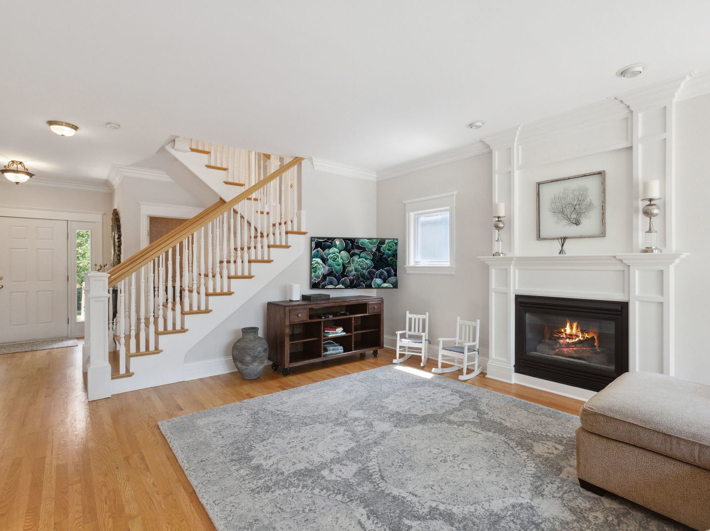 1170 Griffith Road Lake Forest, IL 60045 - Photo 15 of 34 a living room with furniture and a fireplace