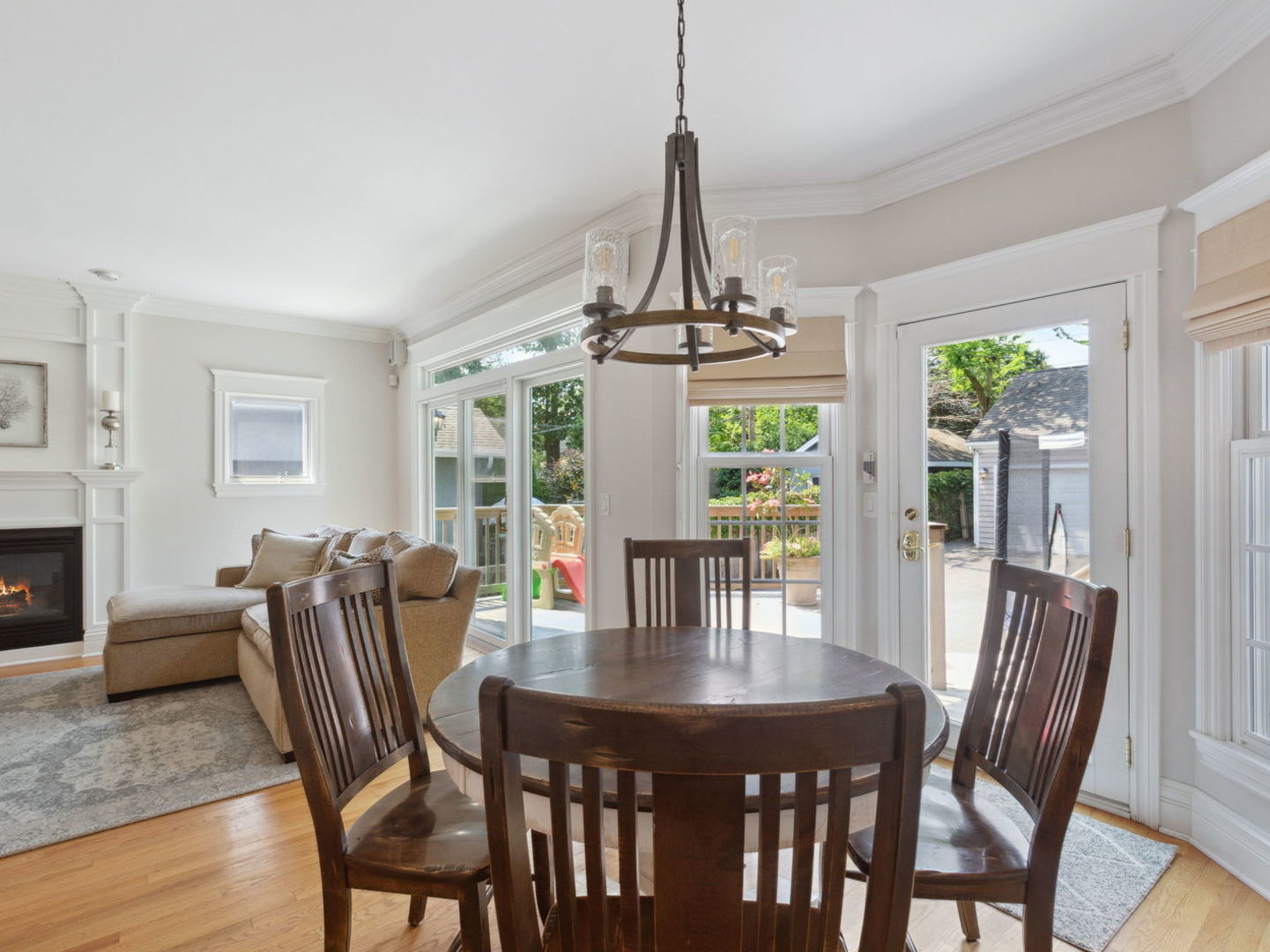 1170 Griffith Road Lake Forest, IL 60045 - Photo 9 of 34 a view of a dining room with furniture window and wooden floor