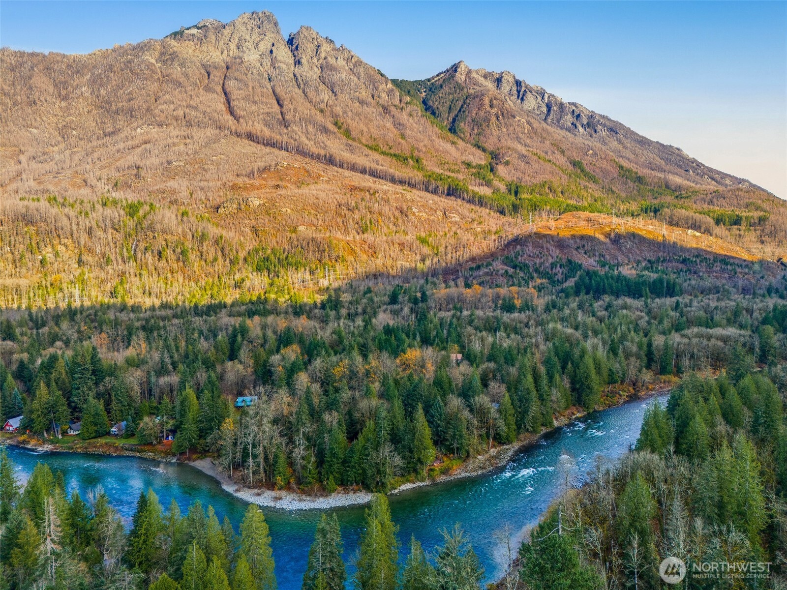 64642 Northeast 178th Street Baring, WA 98251 - Photo 3 of 40 a view of a lake with a mountain in the background