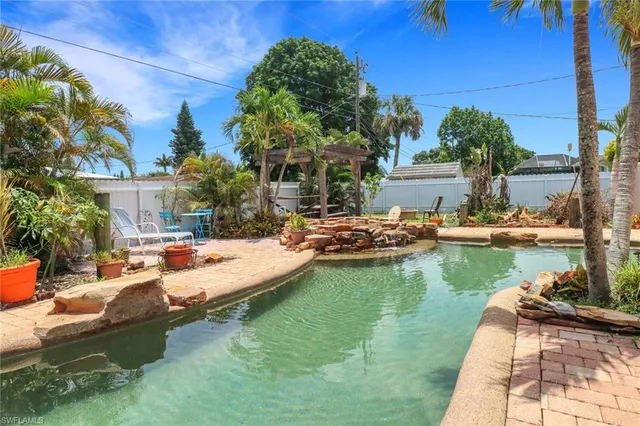 a view of a lake with houses