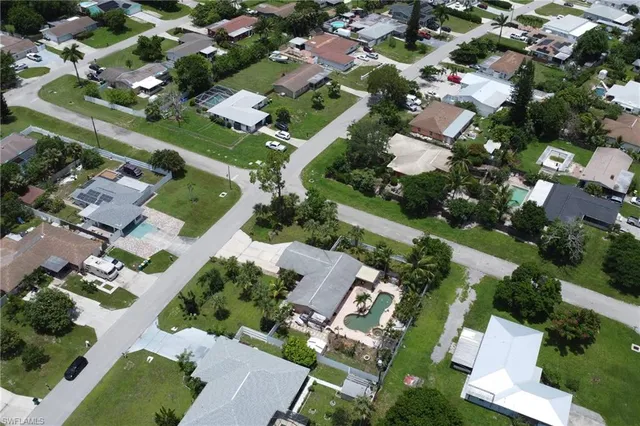 an aerial view of residential building with outdoor space