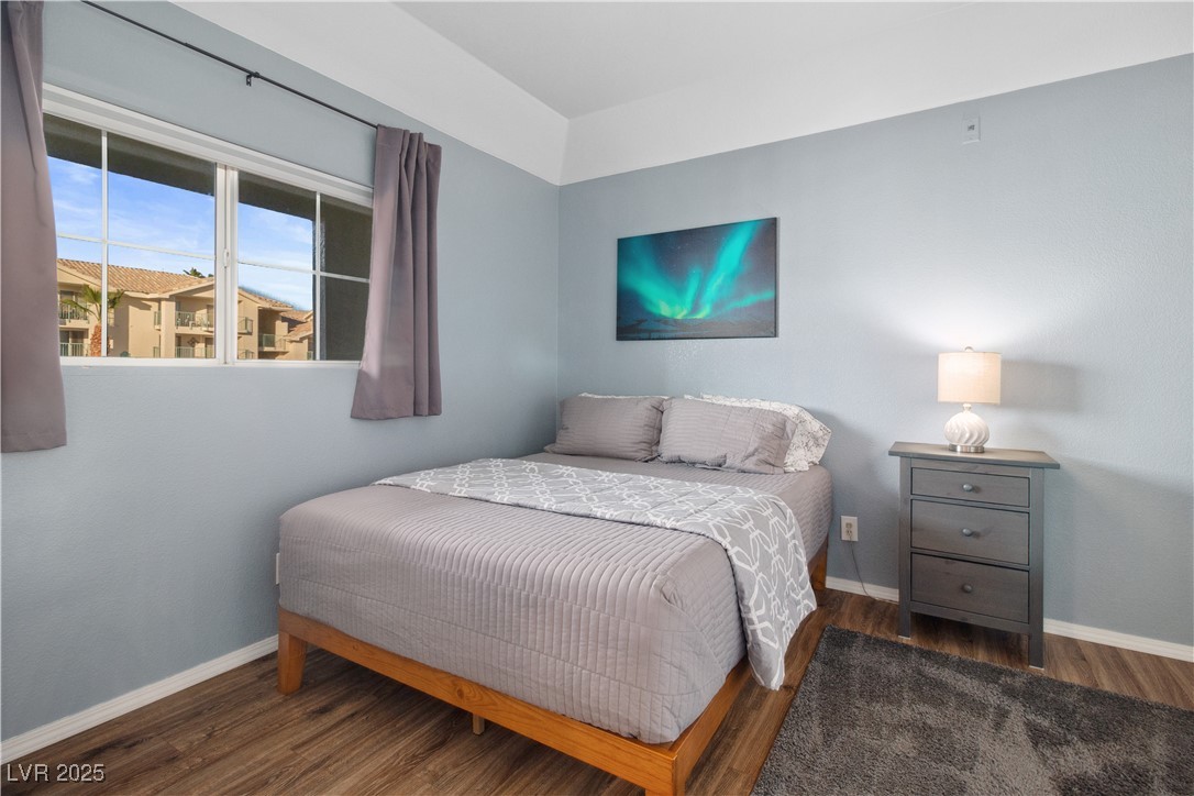 3550 Bay Sands Drive, Unit 2101 Laughlin, NV 89029 - Photo 13 of 49 Second Bedroom of the Home, this bedroom has wood laminate flooring, and a window with a beautiful view of the Nevada Mountains.
