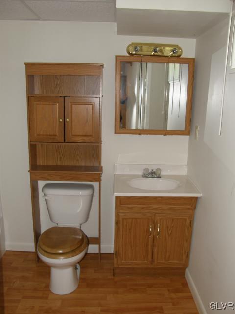 645 Williams Road Nazareth, PA 18064 - Photo 10 of 14 a bathroom with a toilet a sink and mirror