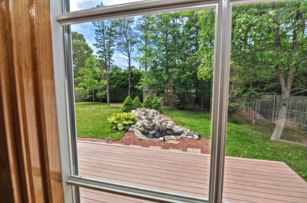 15 Dana Road Sandwich, MA 02644 - Photo 23 of 30 a view of a garden from a window