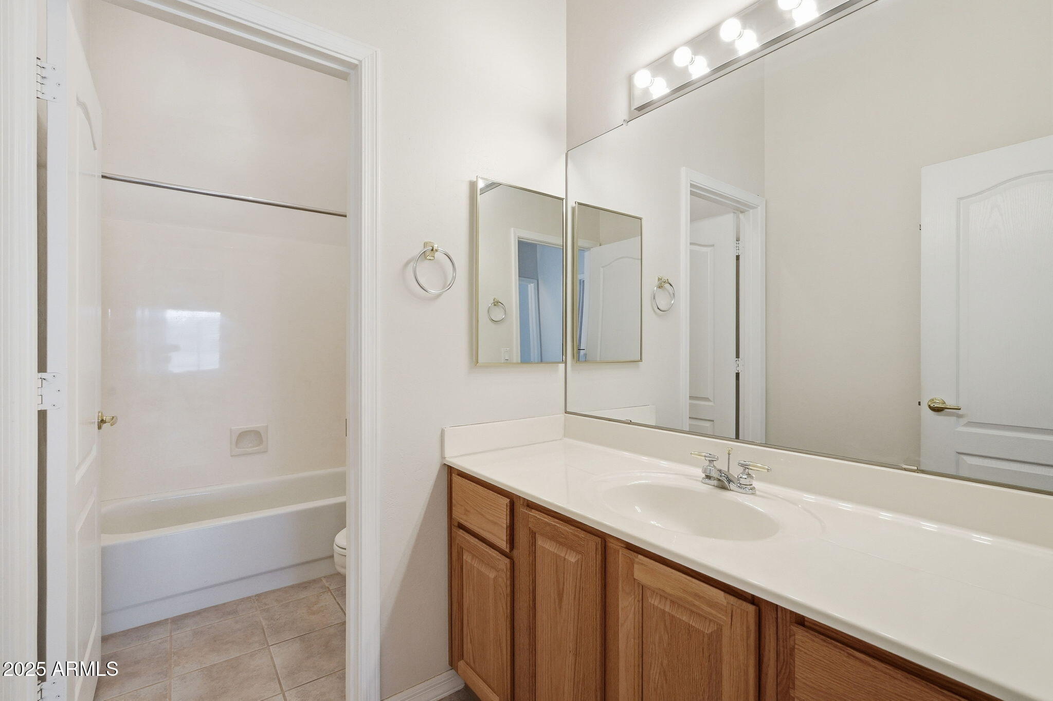 2011 East Clipper Lane Gilbert, AZ 85234 - Photo 37 of 51 a bathroom with a bathtub sink vanity and mirror
