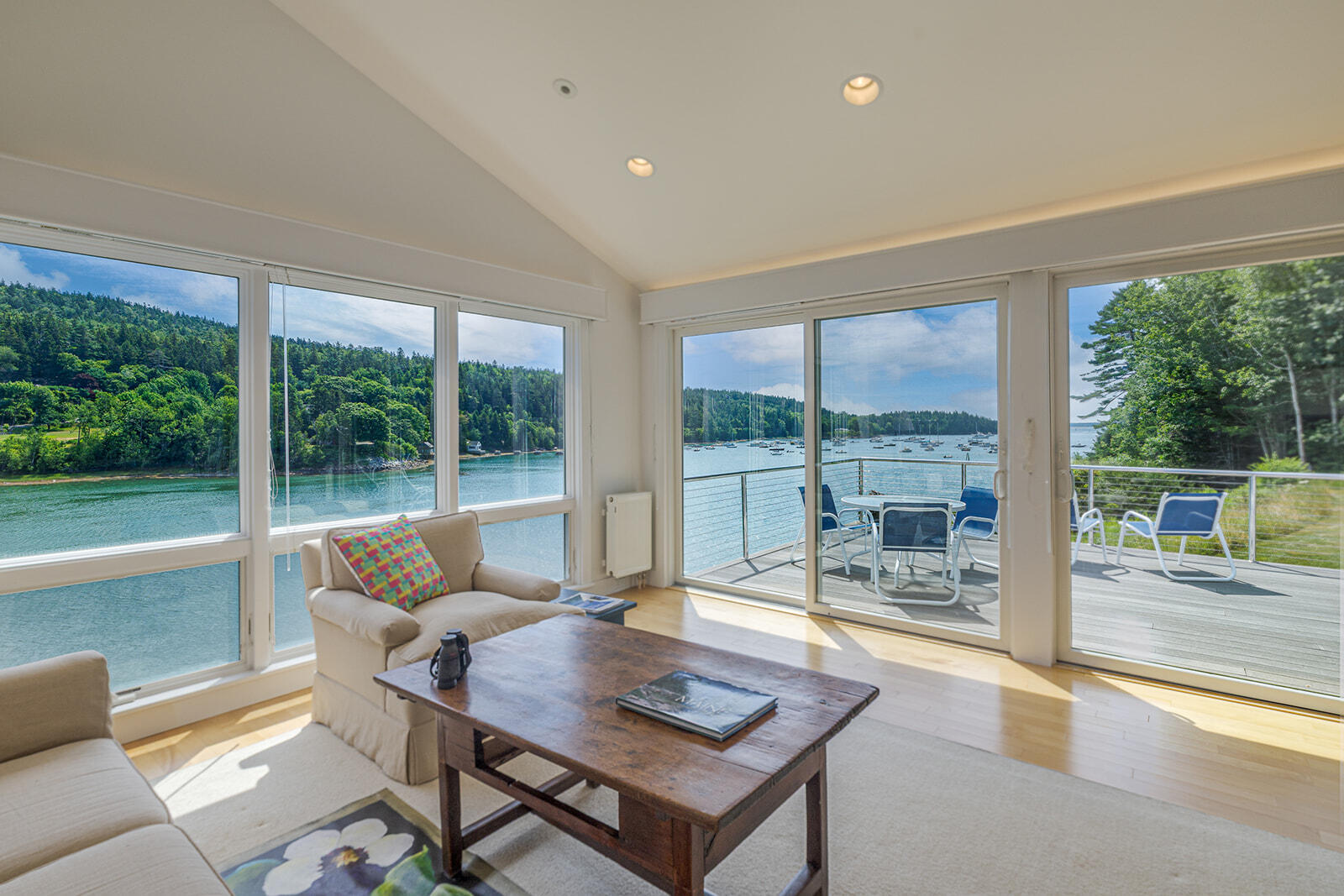 87 Harborside Road Mount Desert, ME 04662 - Photo 10 of 33 Living room with views of the harbor