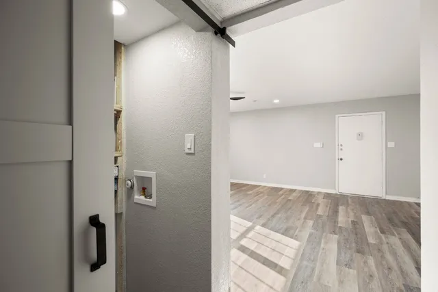 a view of a bathroom with a shower