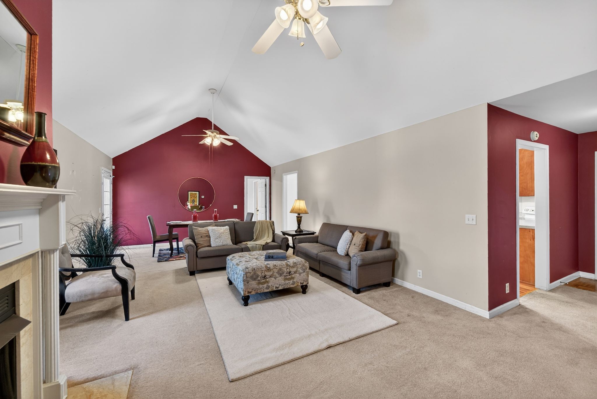 833 Blakemore Road Dickson, TN 37055 - Photo 10 of 47 a living room with furniture and a fireplace