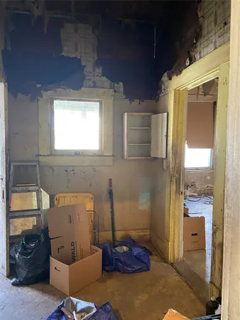 a room with storage and utility