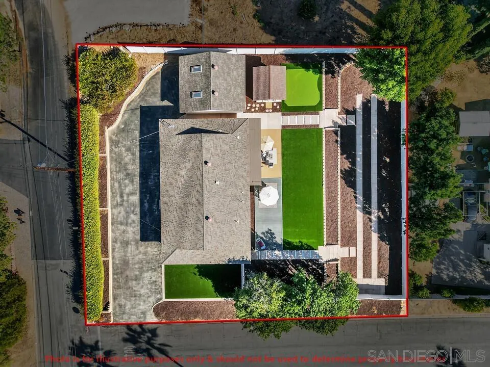 13725 Adrian Street Poway, CA 92064 - Photo 46 of 52 an aerial view of a house with a garden and plants