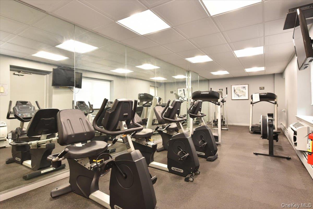 40 Stoner Avenue, Unit 1I Great Neck, NY 11021 - Photo 9 of 22 a gym with lots of gym equipment