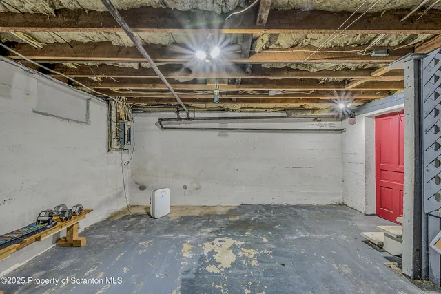 a view of storage and utility room