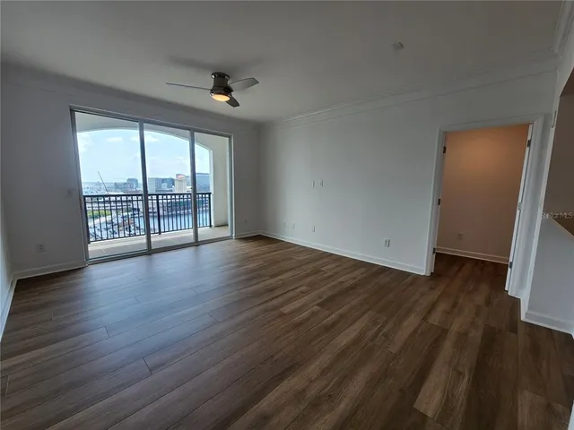 a view of a balcony with an outdoor seating