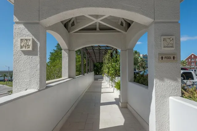 a view of bedroom with furniture and staircase