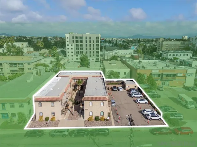 a view of a swimming pool and outdoor space