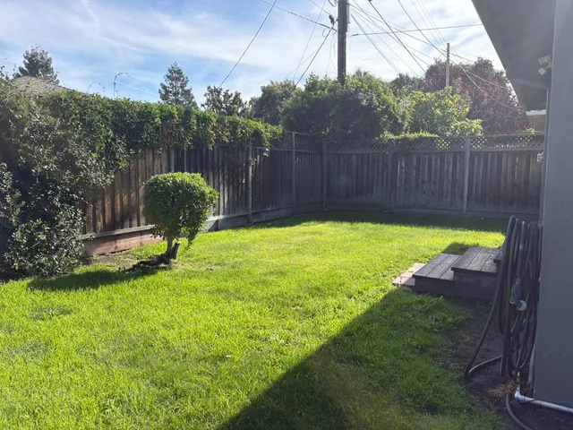 a backyard of a house