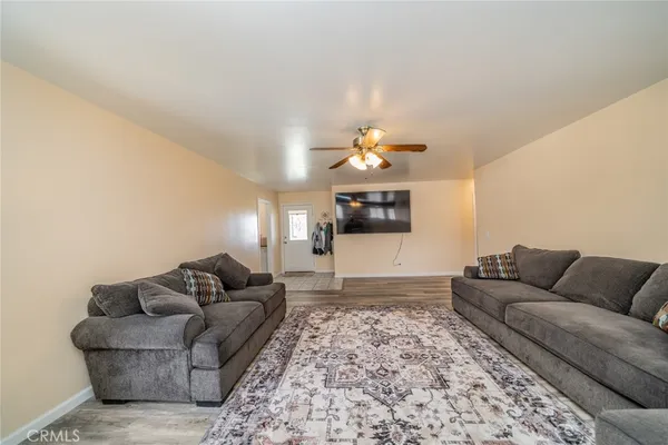 a living room with furniture and a couch