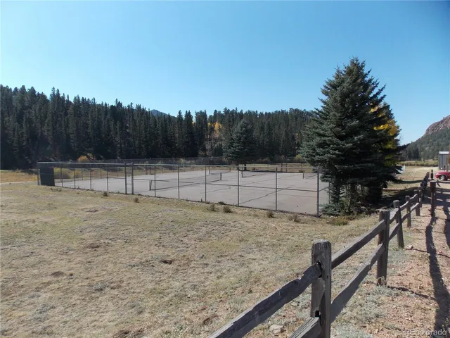 a view of a wooden wall with a dry yard