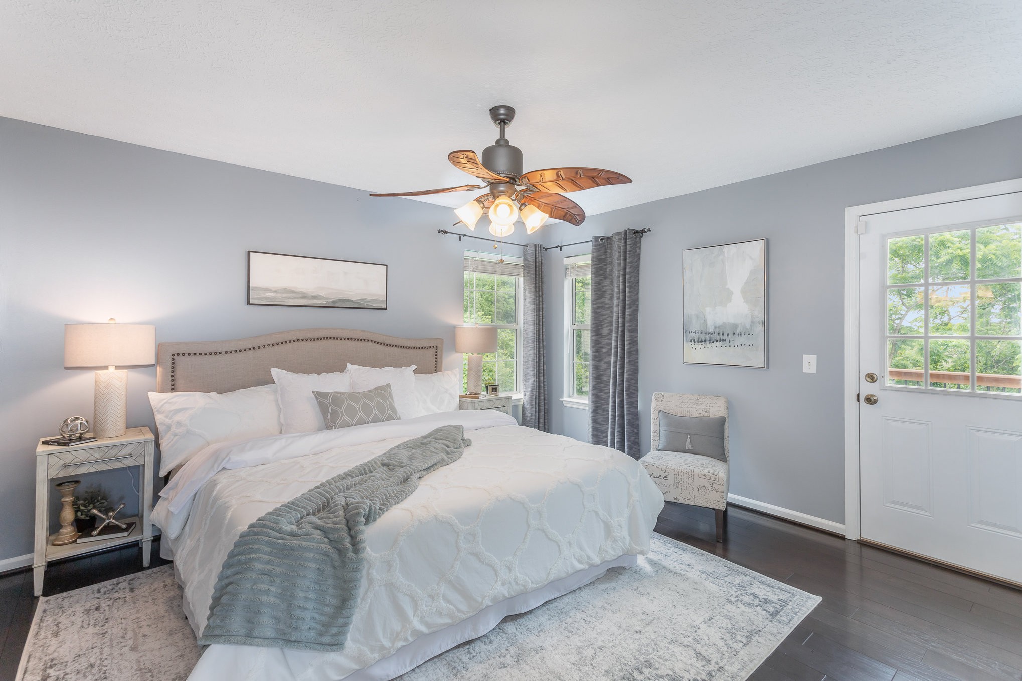 5336 Old Village Road Nashville, TN 37211 - Photo 11 of 25 a bedroom with a bed and a chandelier