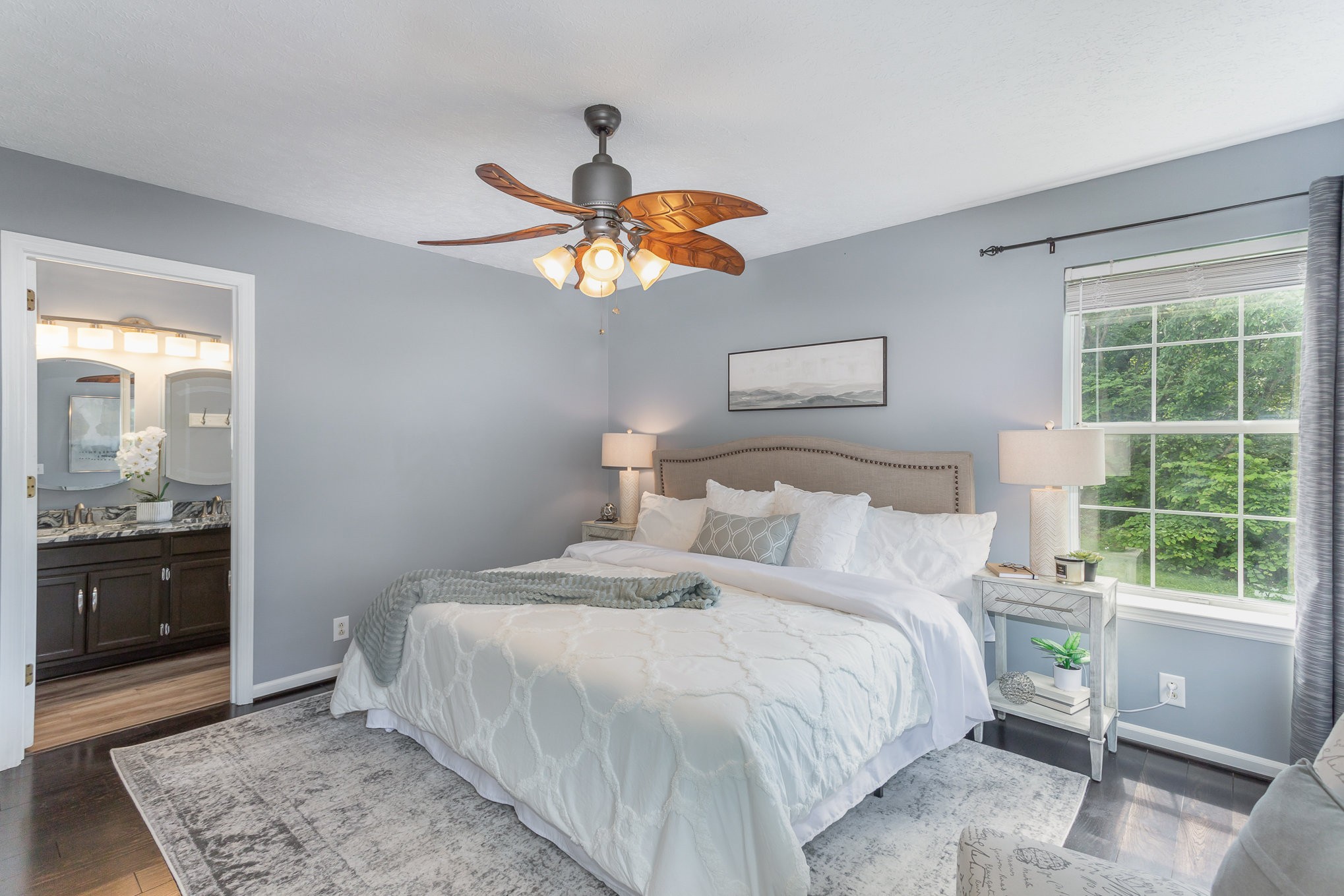 5336 Old Village Road Nashville, TN 37211 - Photo 12 of 25 a bedroom with a bed and a walk in closet