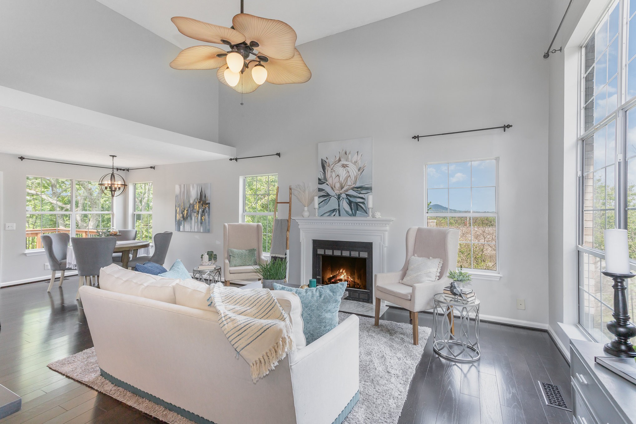 5336 Old Village Road Nashville, TN 37211 - Photo 3 of 25 a living room with furniture fireplace and a large window