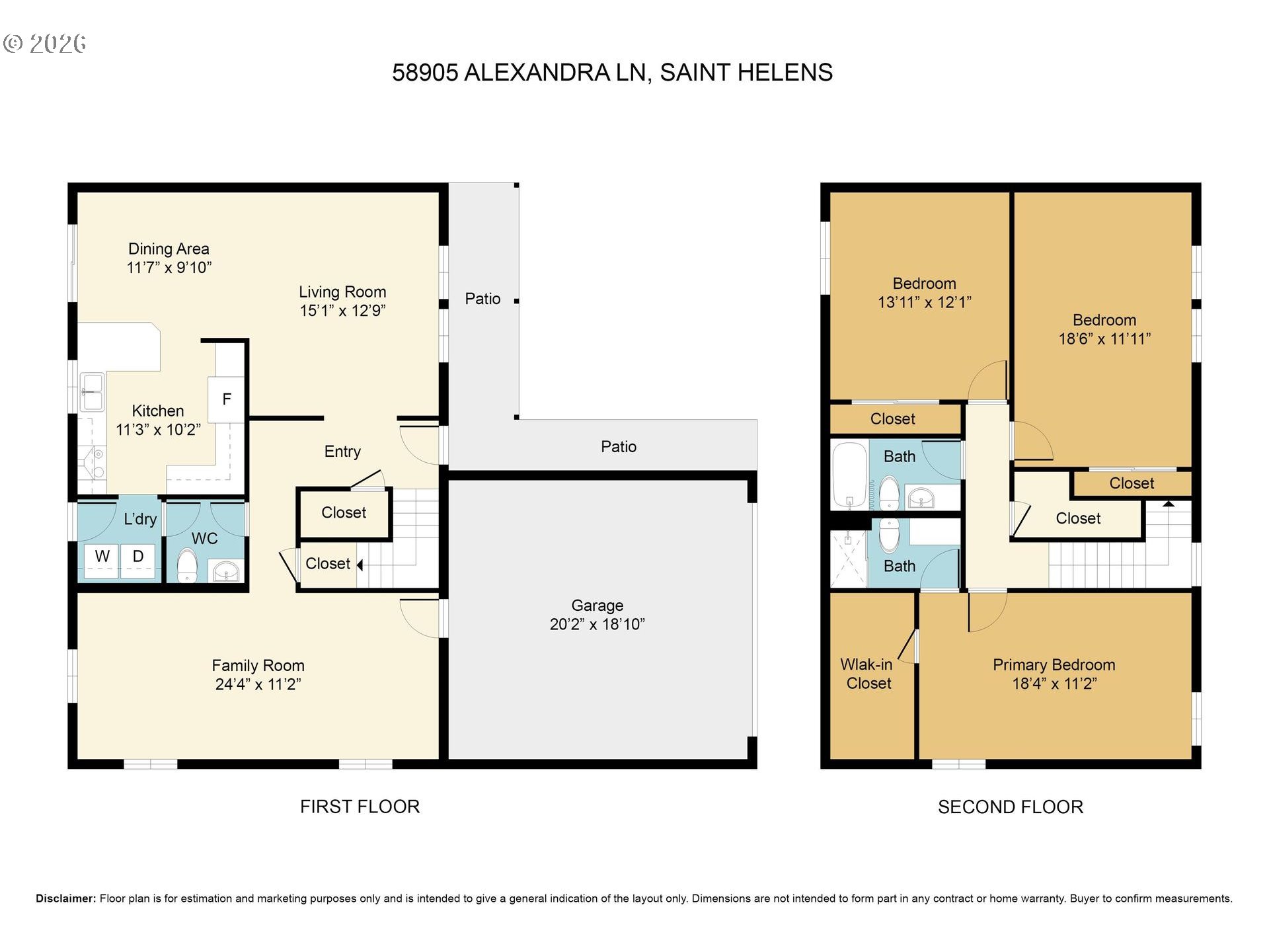 58905 Alexandra Lane St. Helens, OR 97051 - Photo 32 of 32 Floor Plan
