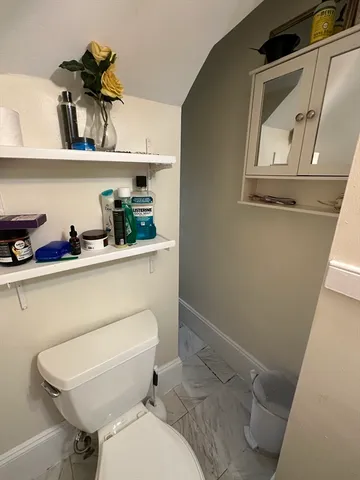 a bathroom with a toilet