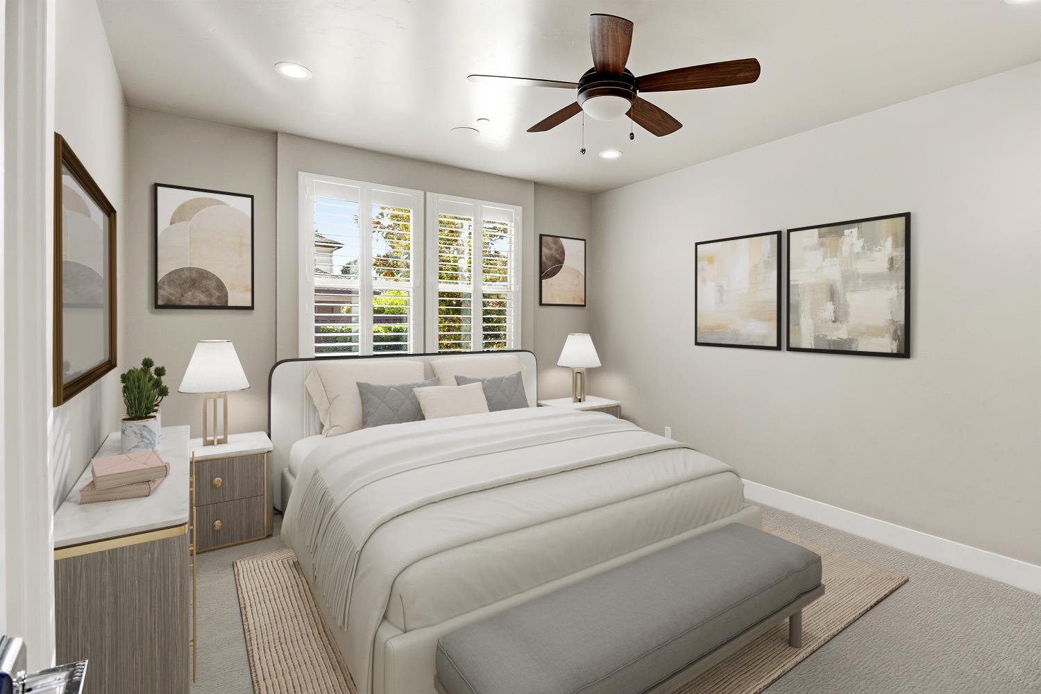 309 Fairgate Road Sacramento, CA 95825 - Photo 22 of 48 a bedroom with a large bed and a window