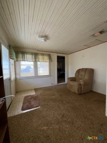 a spacious bedroom with a bed and a potted plant on the dresser