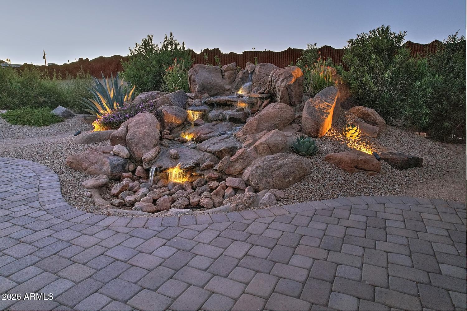 1614 West Maddock Road Phoenix, AZ 85086 - Photo 25 of 88 082-083-Waterfall At Night-1500x1000