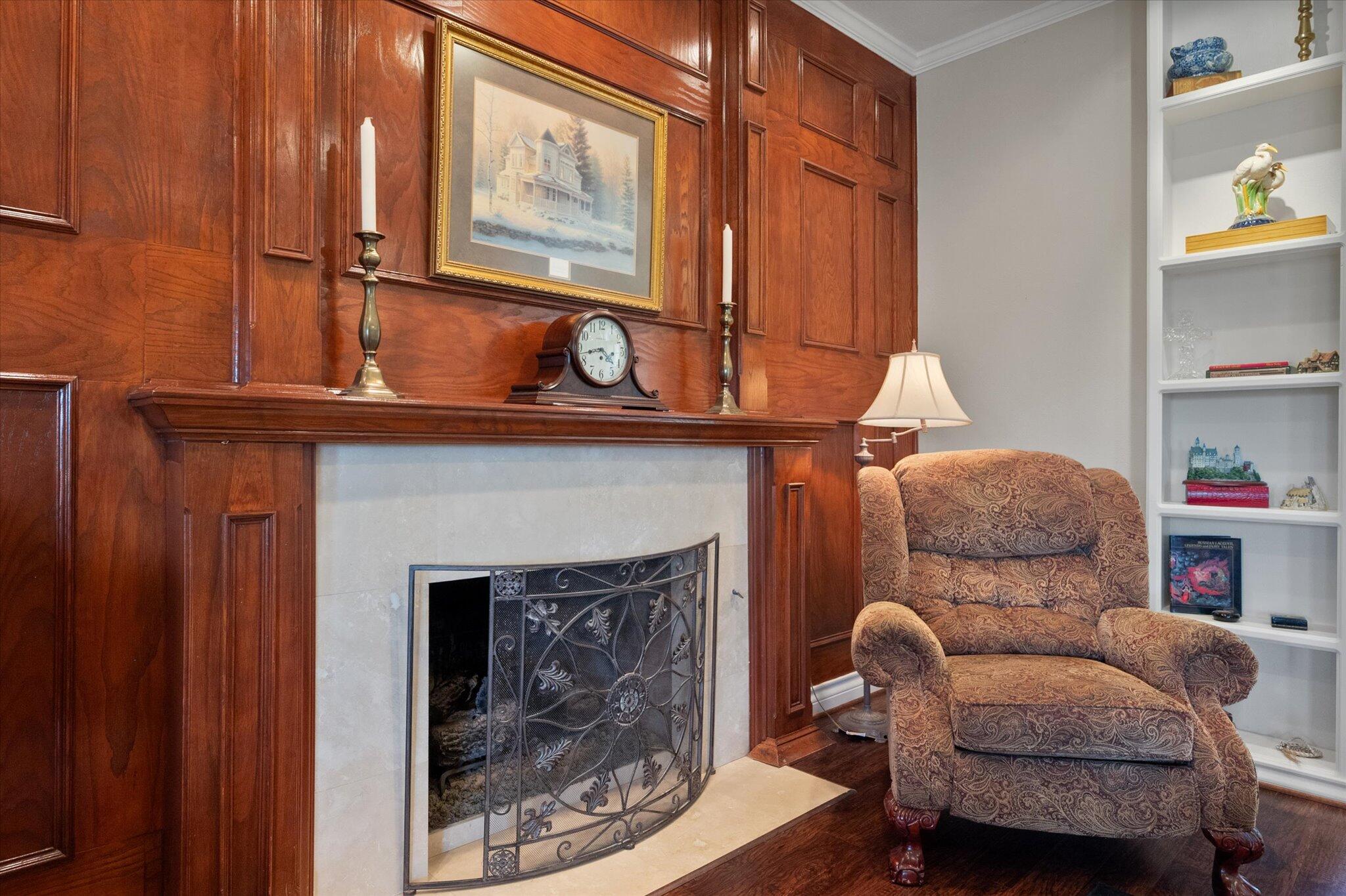 67 South Lake Shore Drive Ransom Canyon, TX 79366 - Photo 13 of 52 a living room with furniture and a fireplace