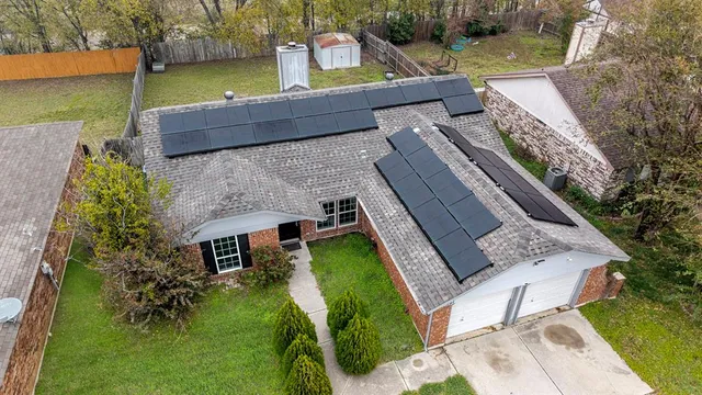 an aerial view of a city