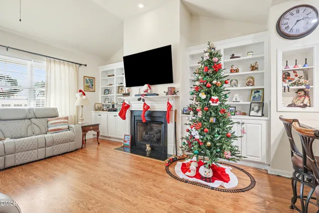 a view of living room with furniture and a flat screen tv