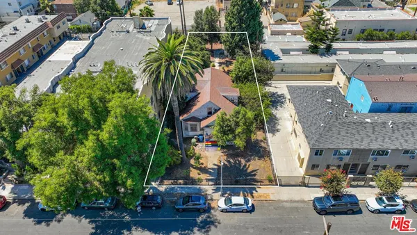 an aerial view of multiple house